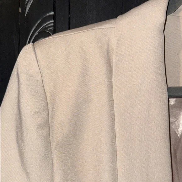 ZENANA WOVEN 3/4 RUCHED SLEEVE OPEN FRONT CLASSIC BLAZER - Picture 12 of 13